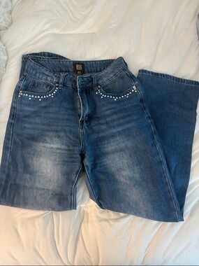 BDG Dark Blue Jeans with Rhinestone Pocket Detail